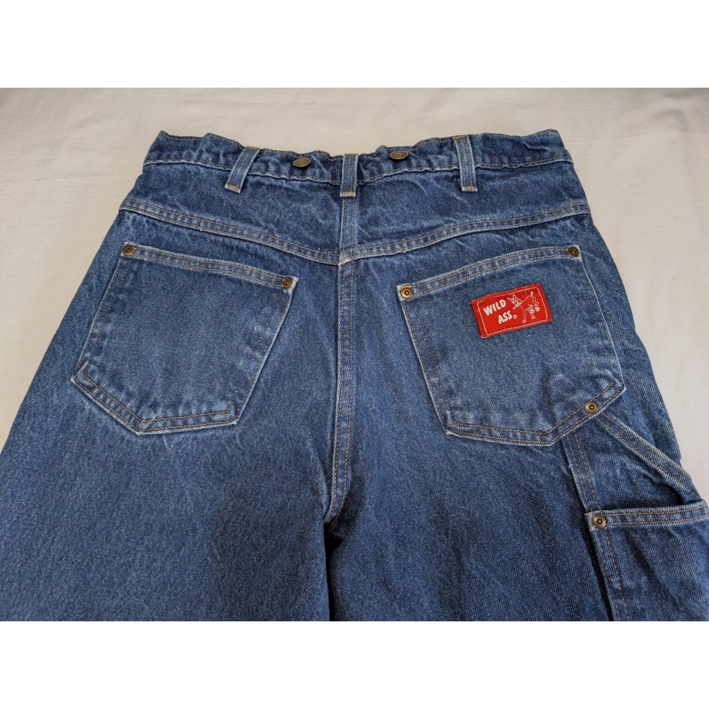Wild Ass Double Knee Work Jeans USA Made Men's 32x32 Logger Distressed Denim - Picture 13 of 16